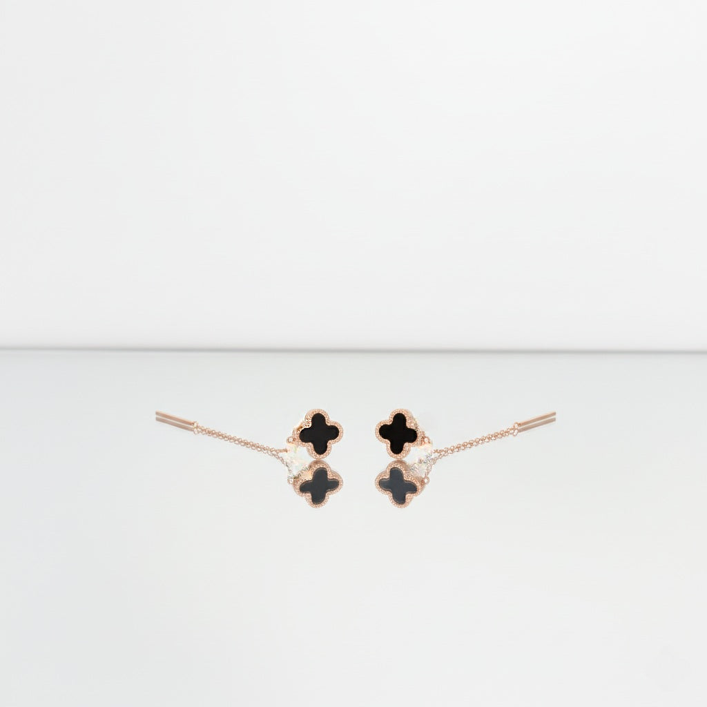 Auskari "Nokarenā četrlapiņa clover"