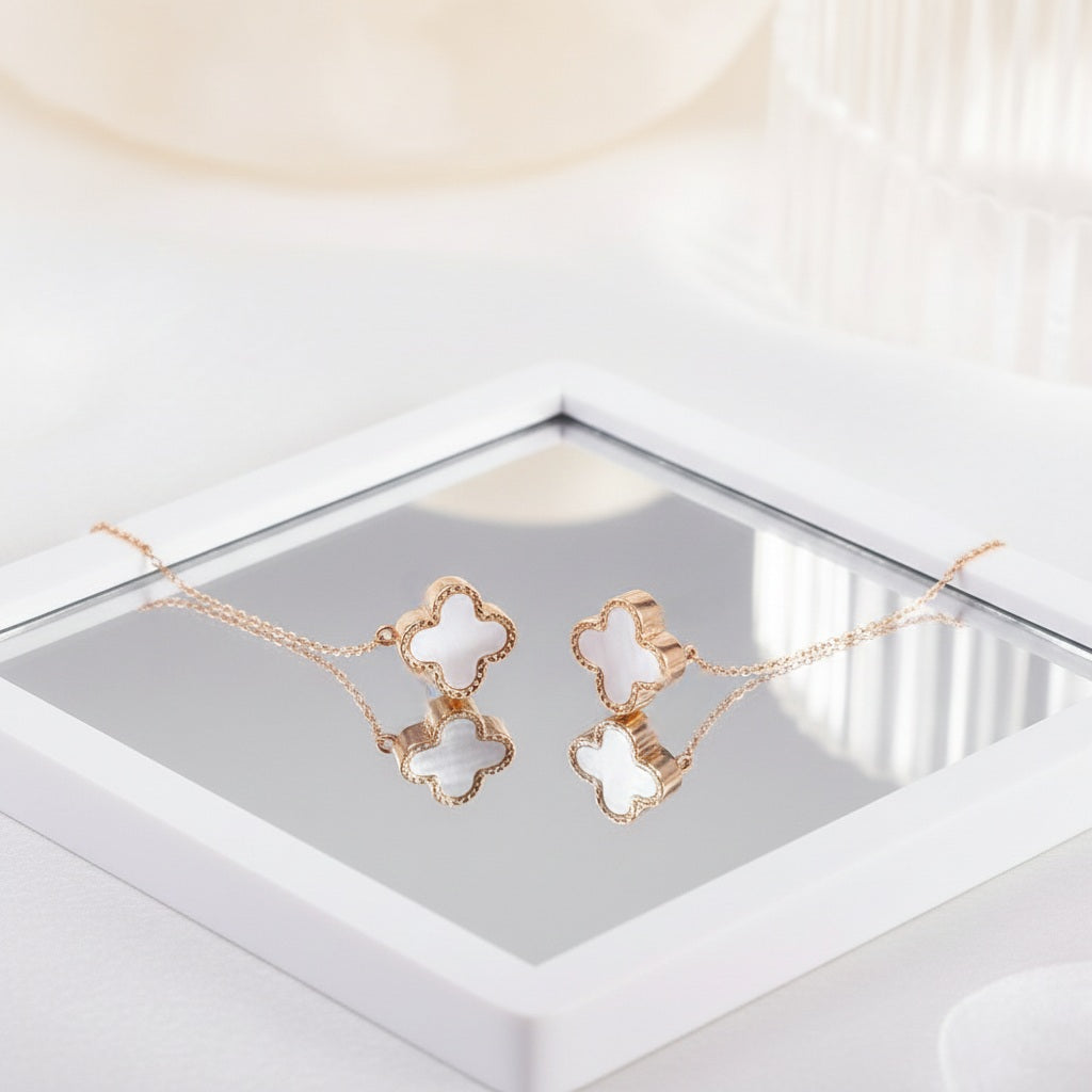 Auskari "Nokarenā četrlapiņa clover"