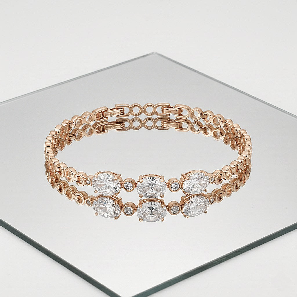 Rokassprādze "Klasiskie 3 kristāli"