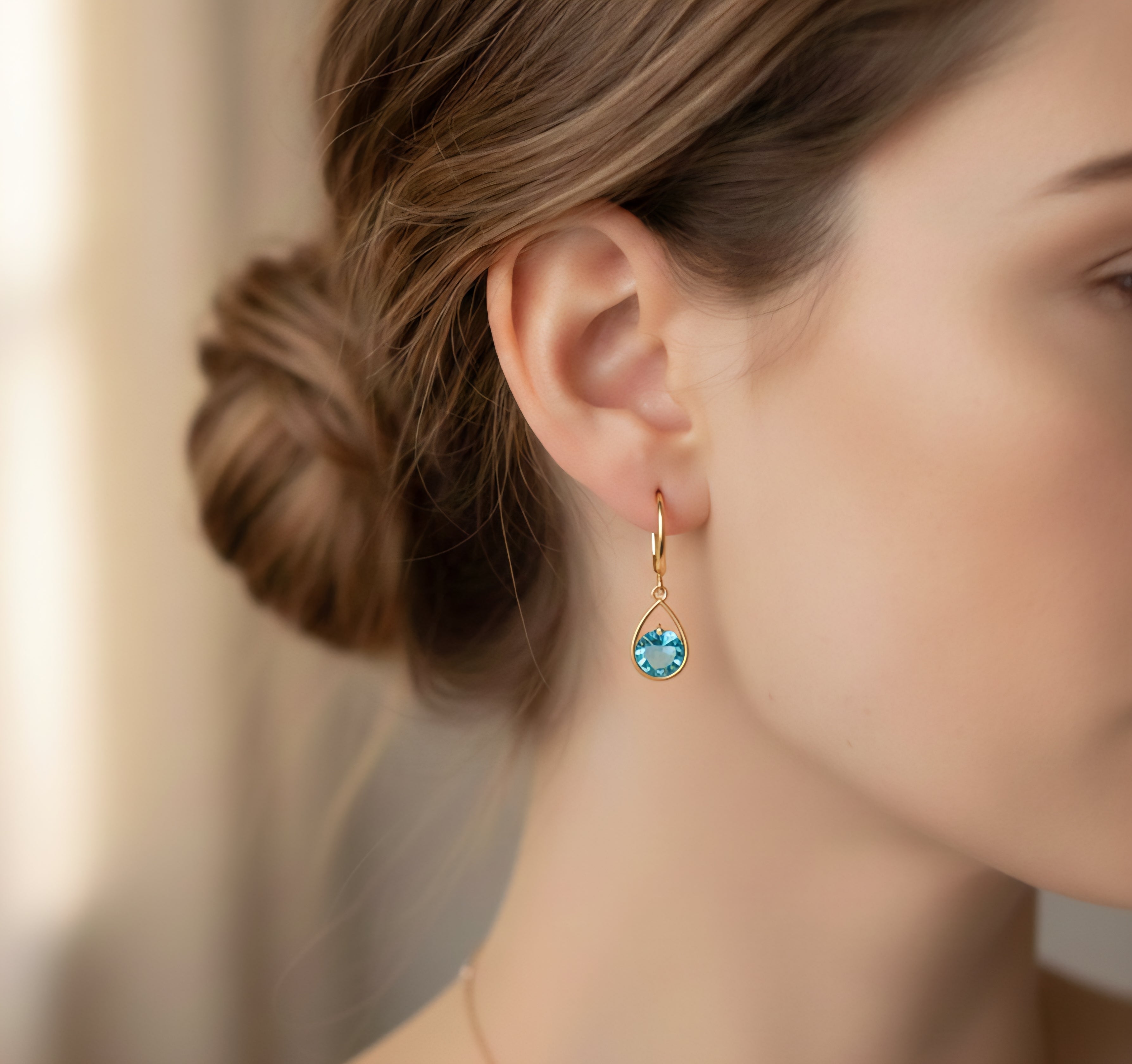 Auskari "Gaiši zilā lāsīte"