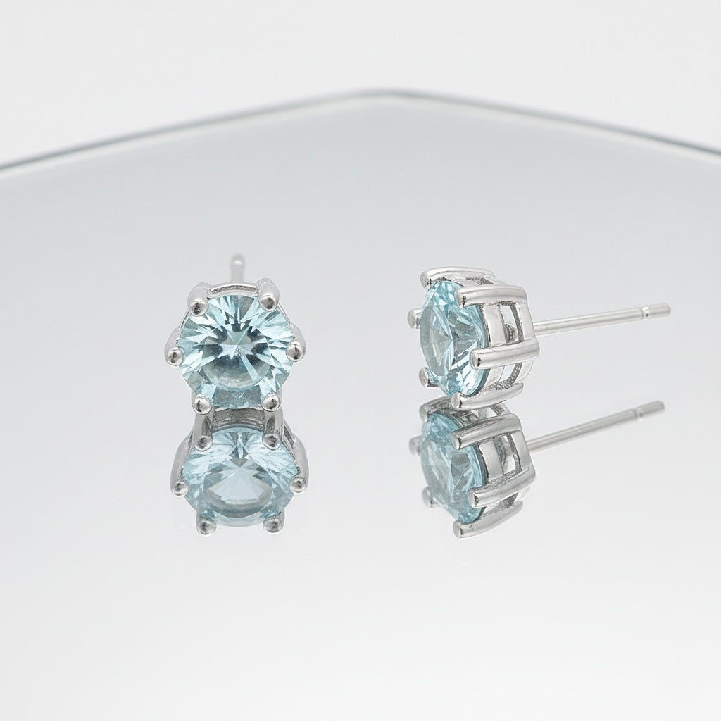 Auskari "Bright blue crystal"