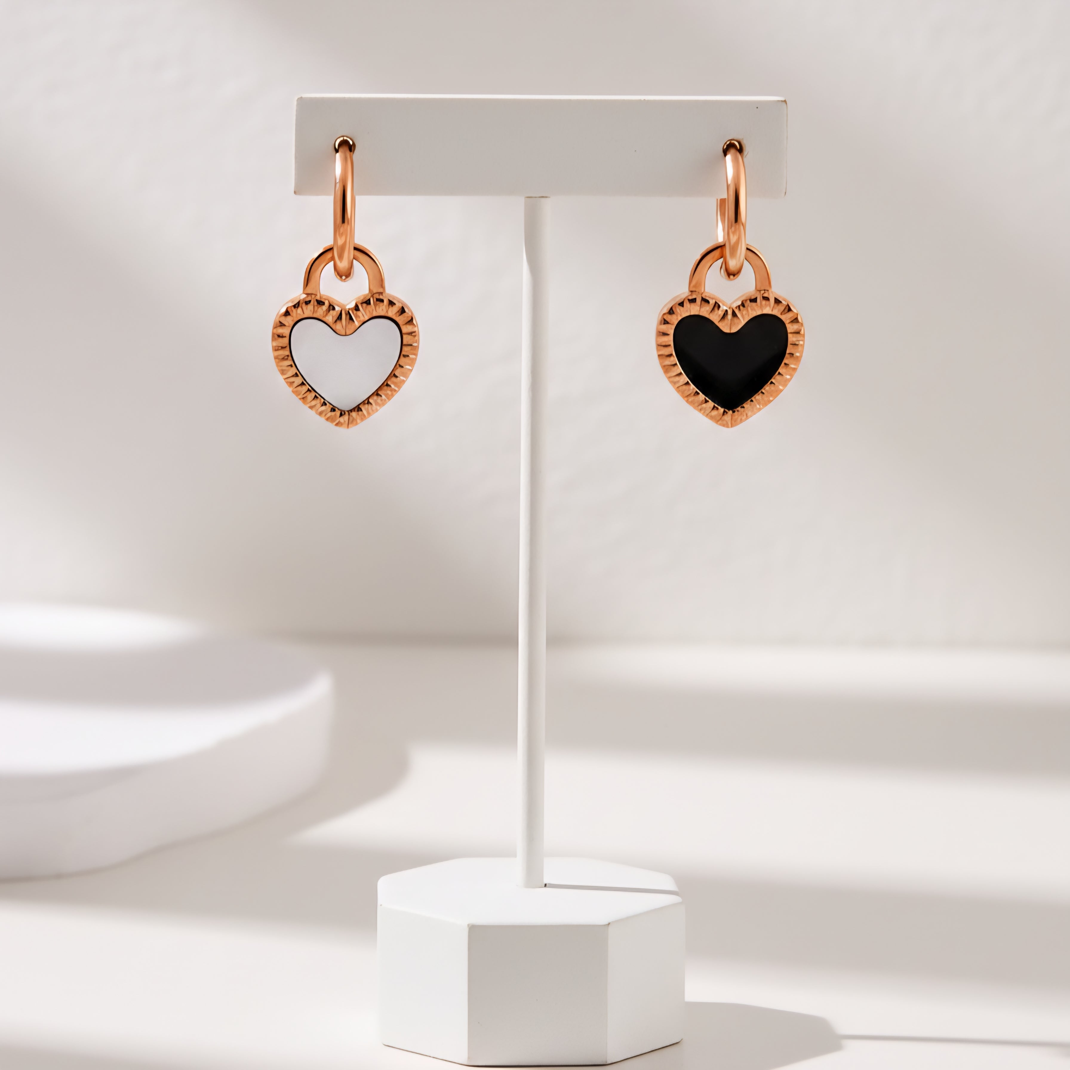 Auskari "2in1 divi vienā sirdis hearts"