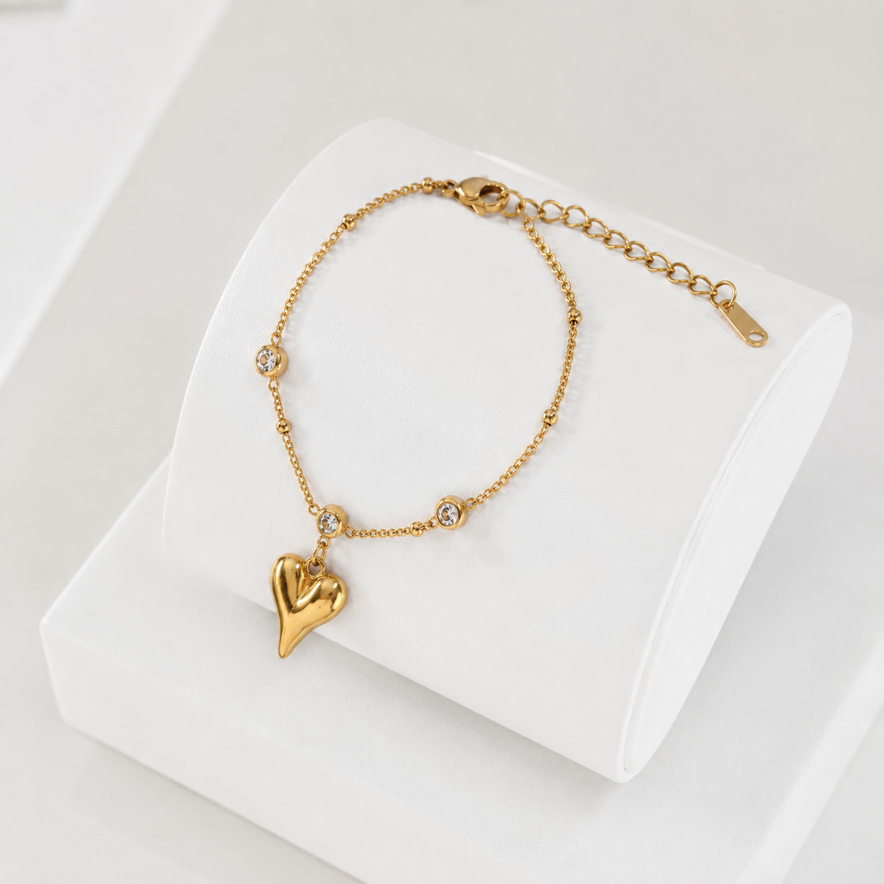 Kājas ķēdīte "Golden Heartbeat"