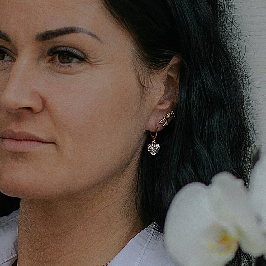 Auskari "Smalko kristālu sirds"