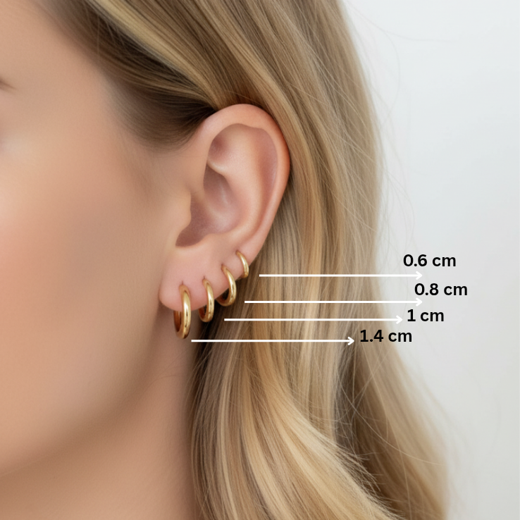 Auskari "Dzeltenie riņķīši"- dažādi izmēri