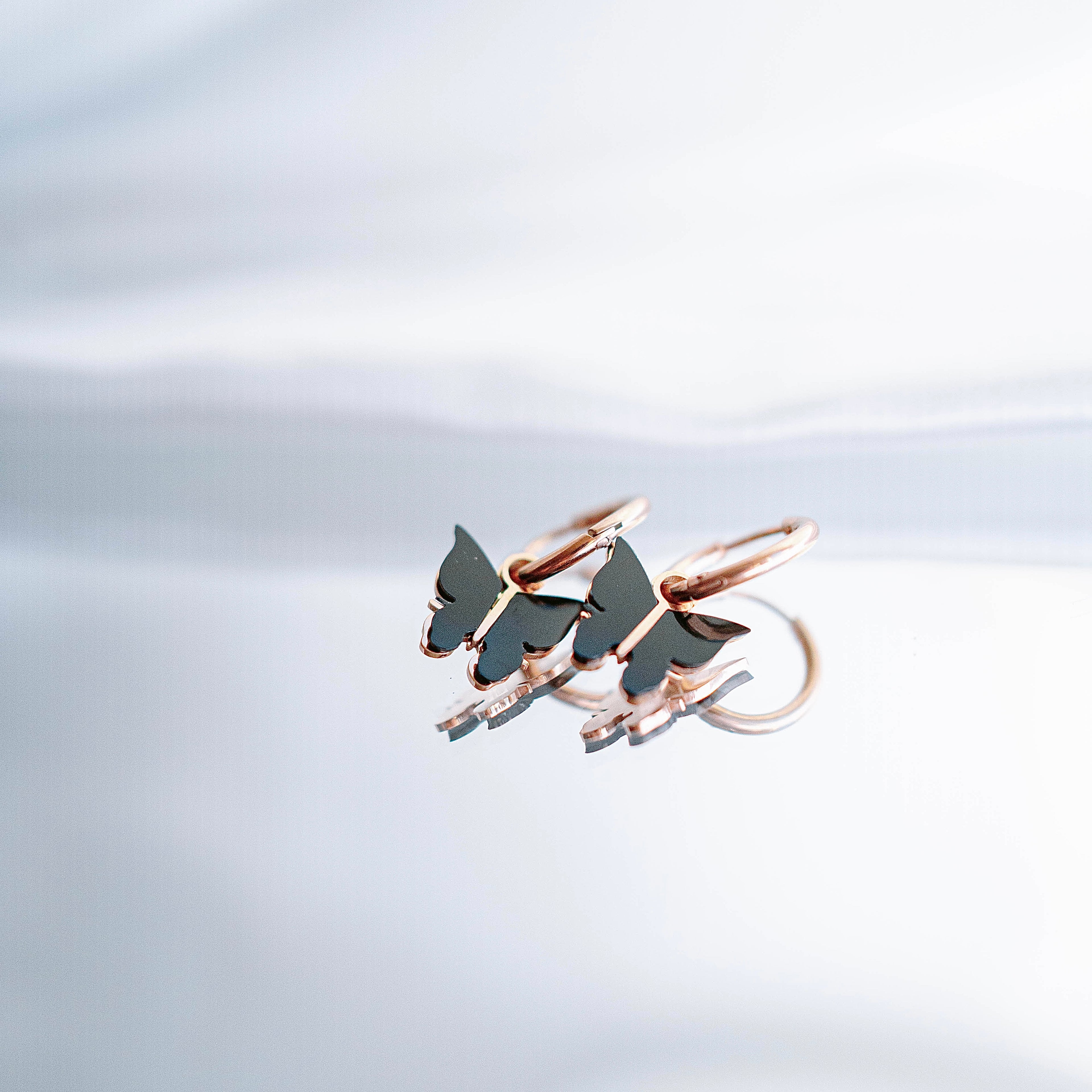 Auskari "Black butterfly"