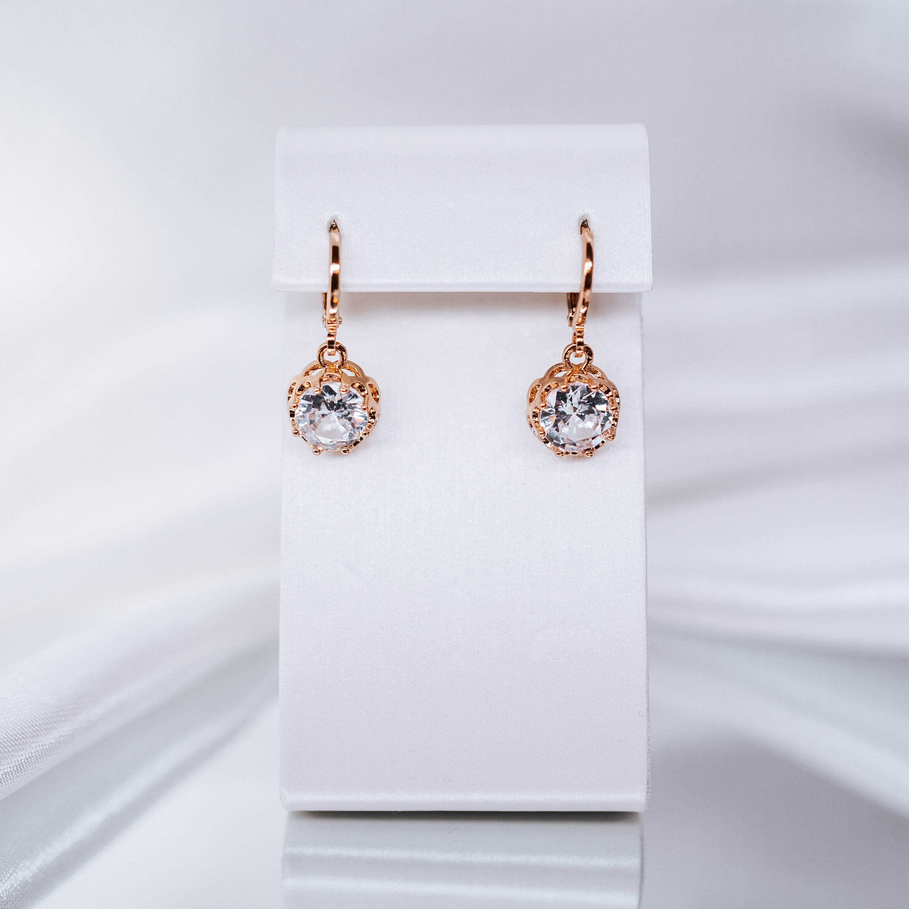 Auskari "Round crystal&