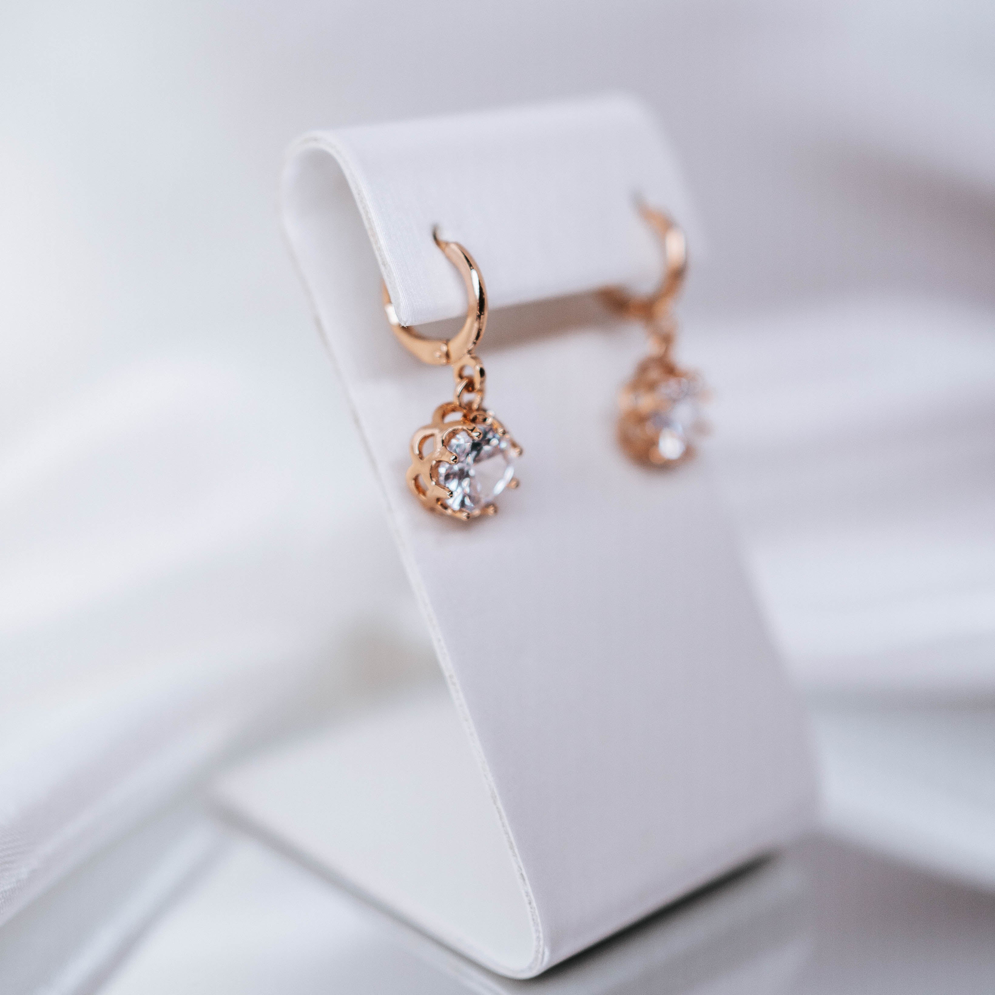 Auskari "Round crystal&