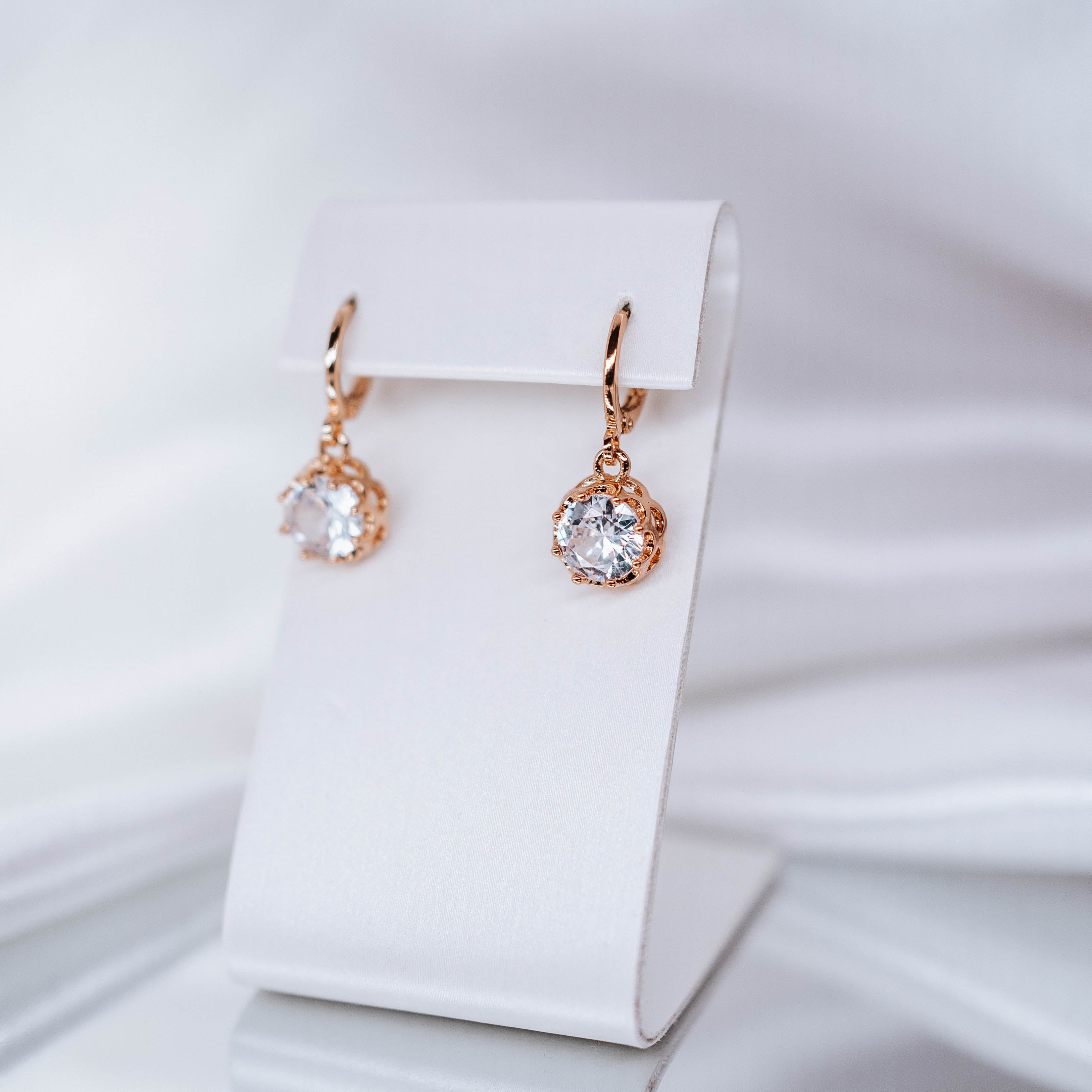 Auskari "Round crystal&