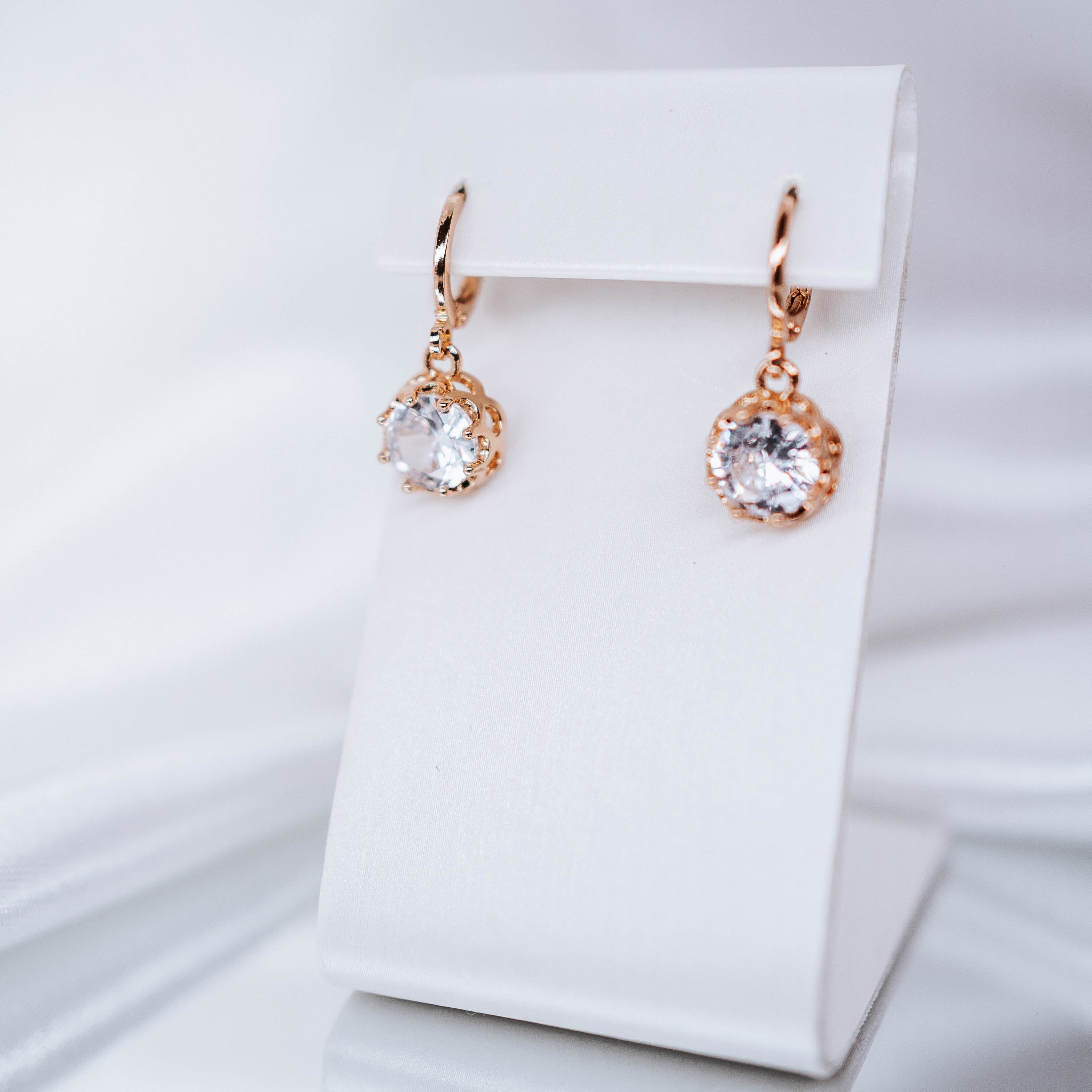 Auskari "Round crystal&