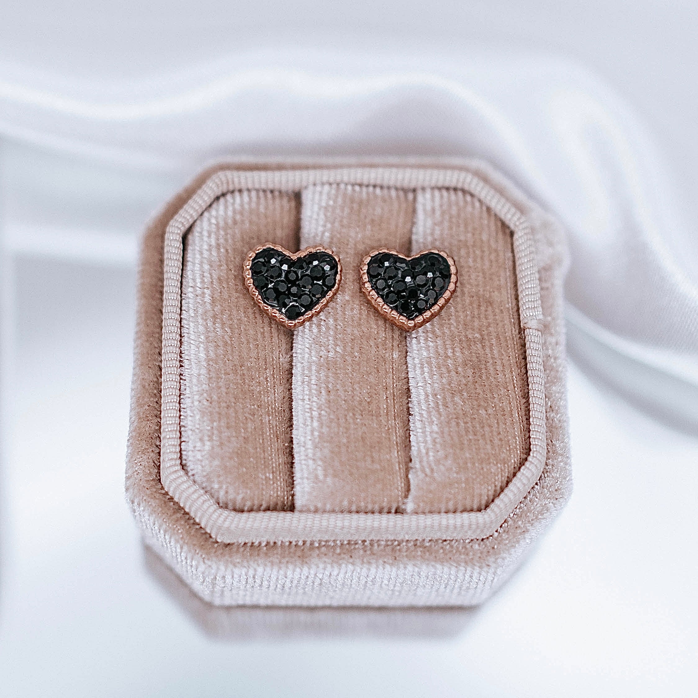 Auskari Kristālu sirdis balta