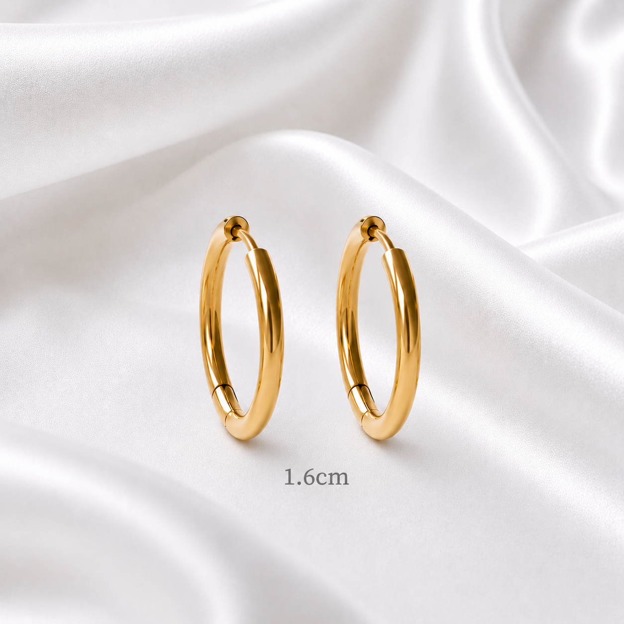 Auskari 7 size Smooth Gold