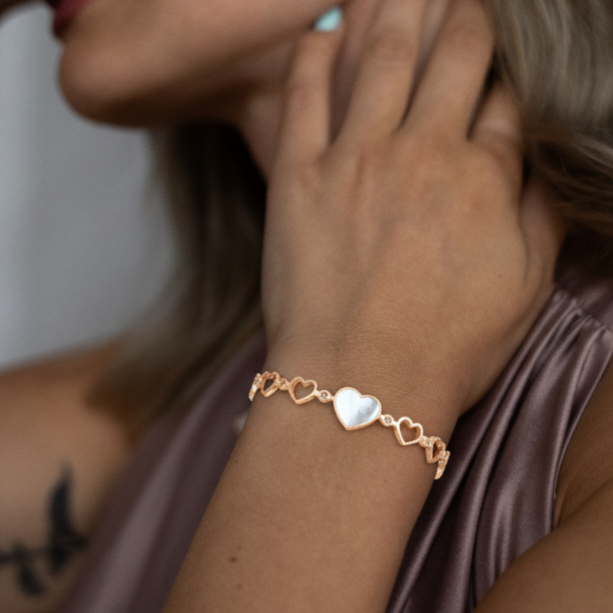 Rokassprādze "Perlamutra sirds"