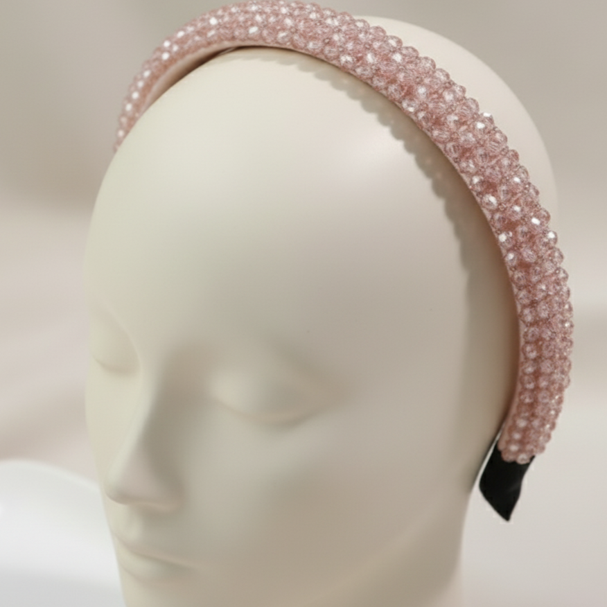 Matu stīpiņa "Elegantais kristāls" rozā