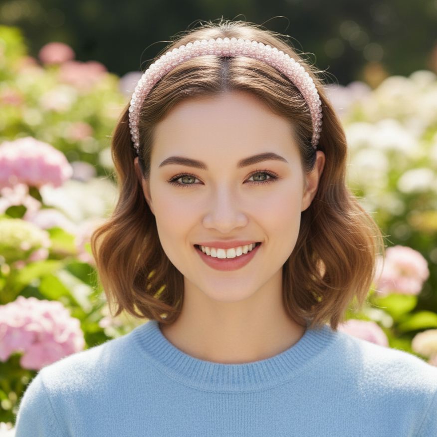 Matu stīpiņa "Elegantais kristāls" rozā