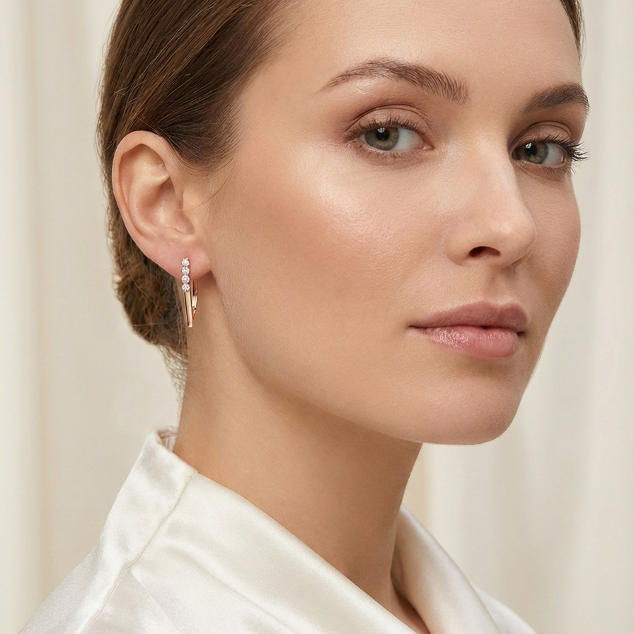 Earrings "Fracturing Line"