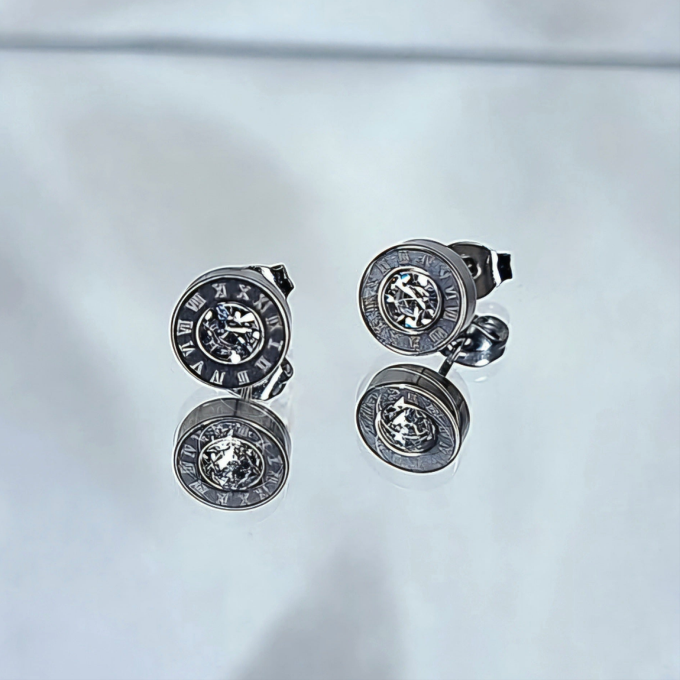 Earrings "White crystal elegance"