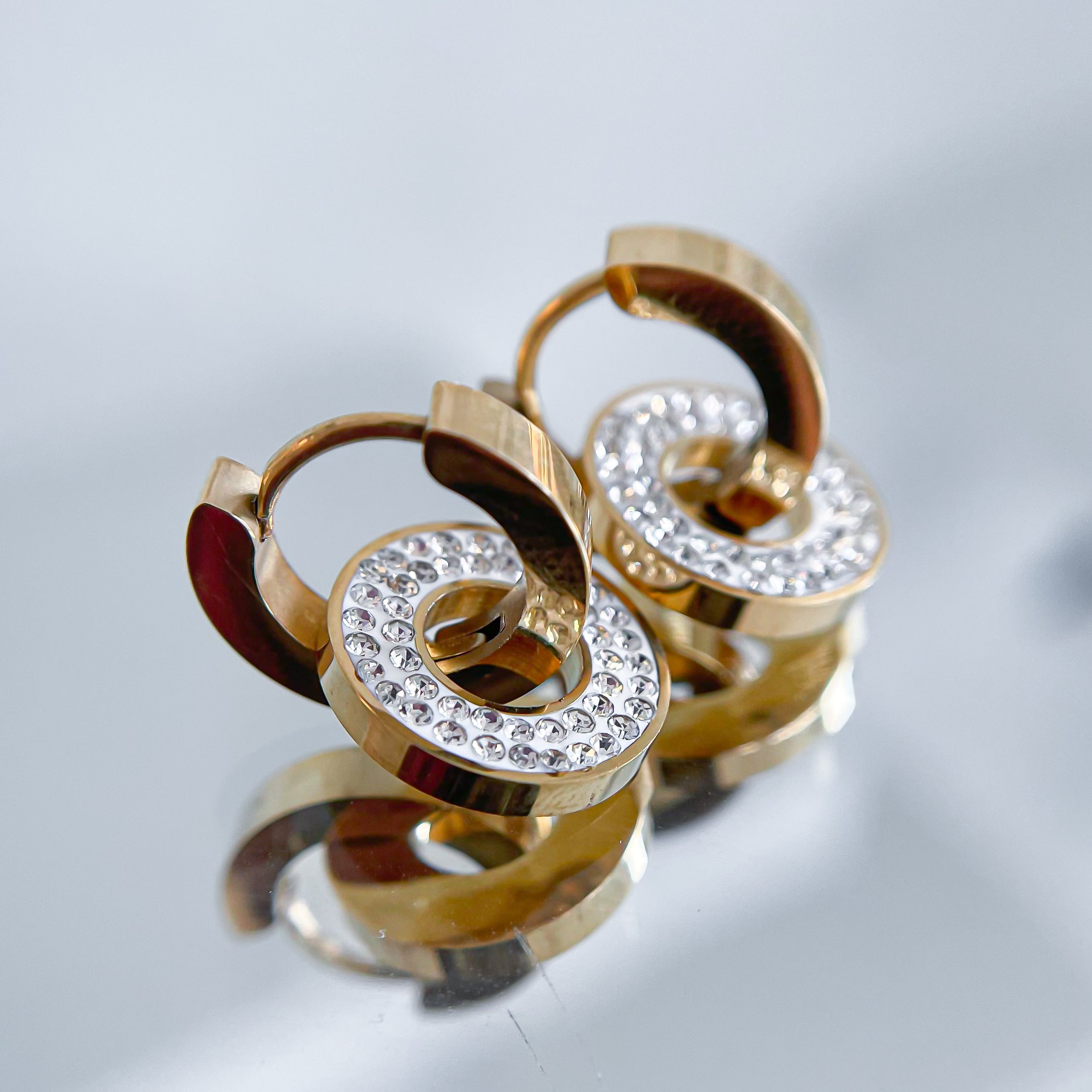 Earrings Two in One Bright Mistique