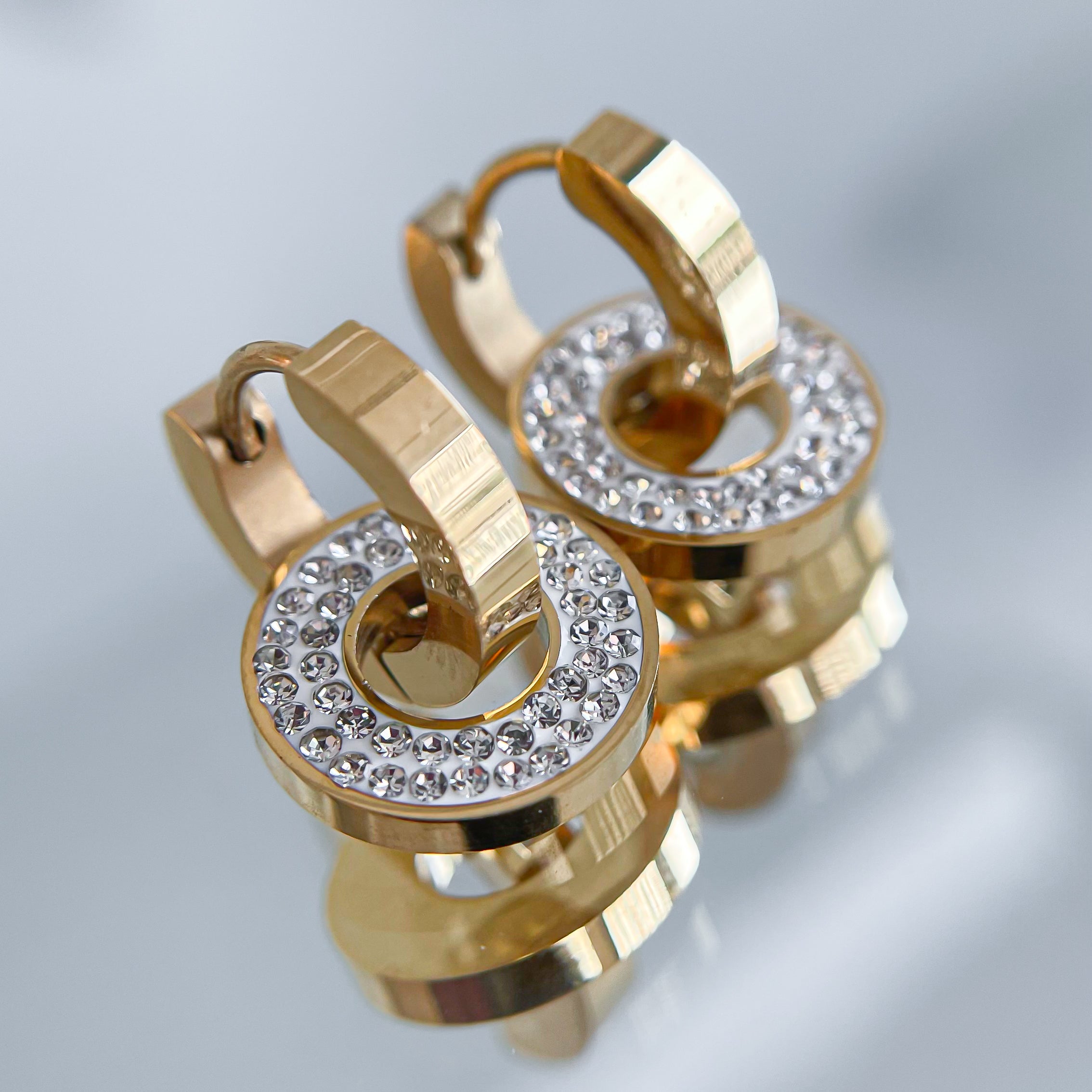 Earrings Two in One Bright Mistique