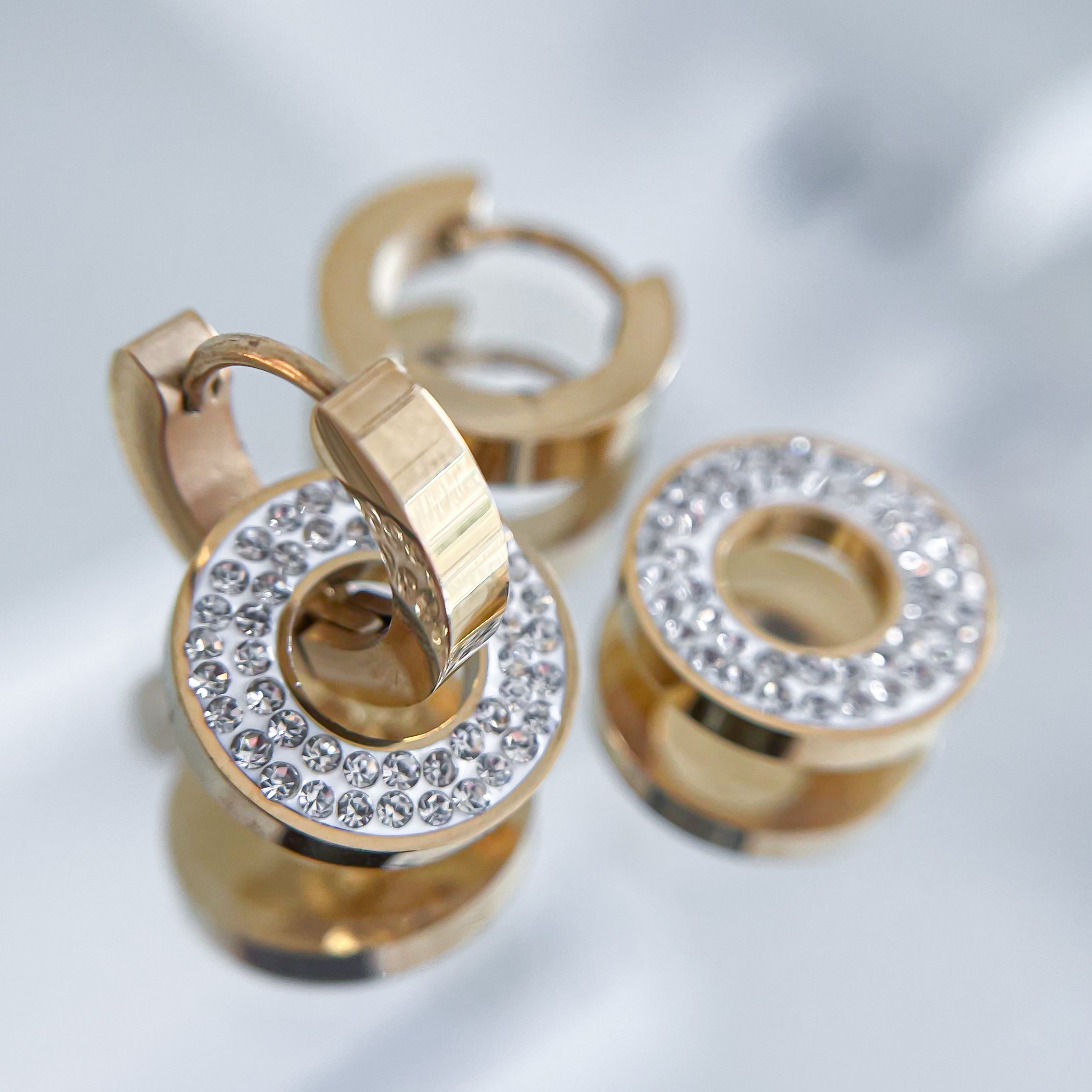 Earrings Two in One Bright Mistique