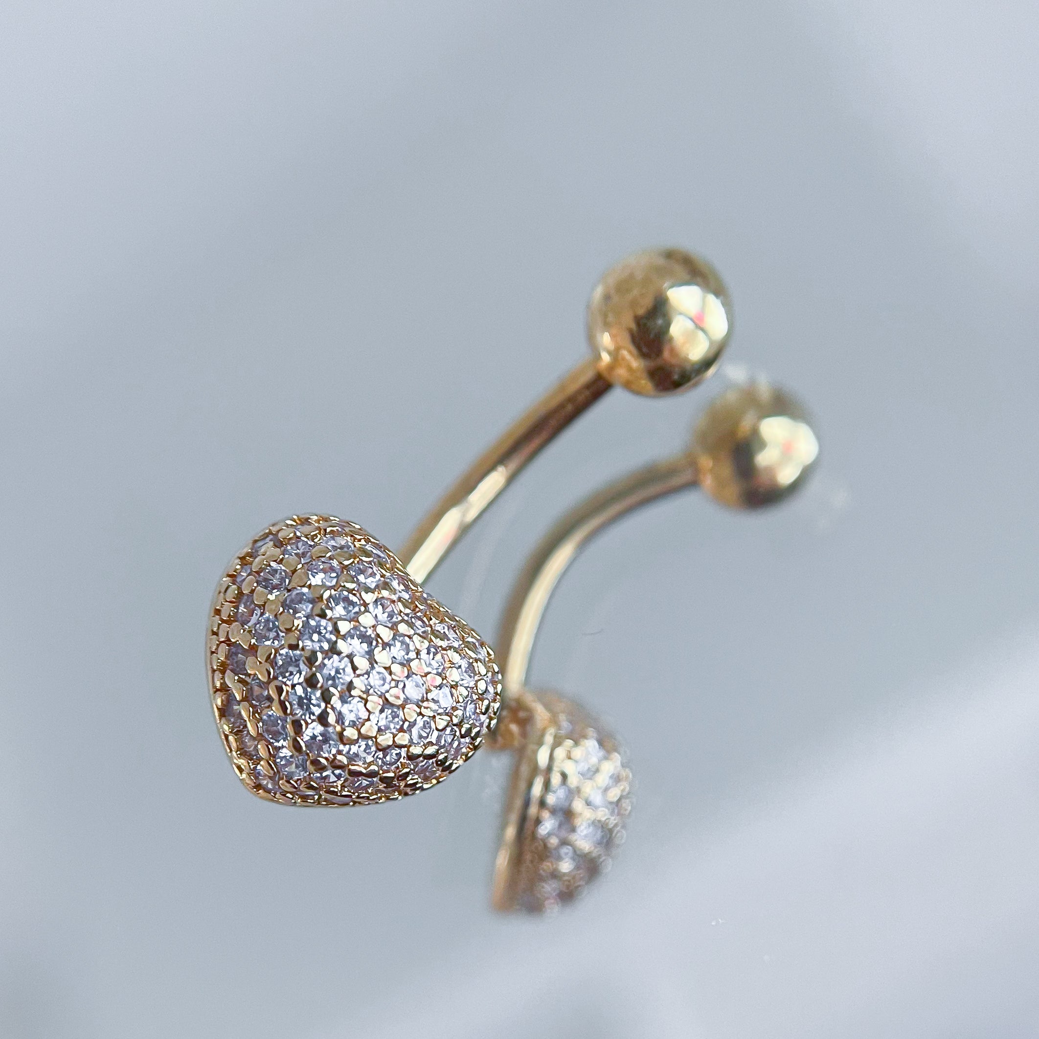 Nabas pīrsings "Kristāla sirds"