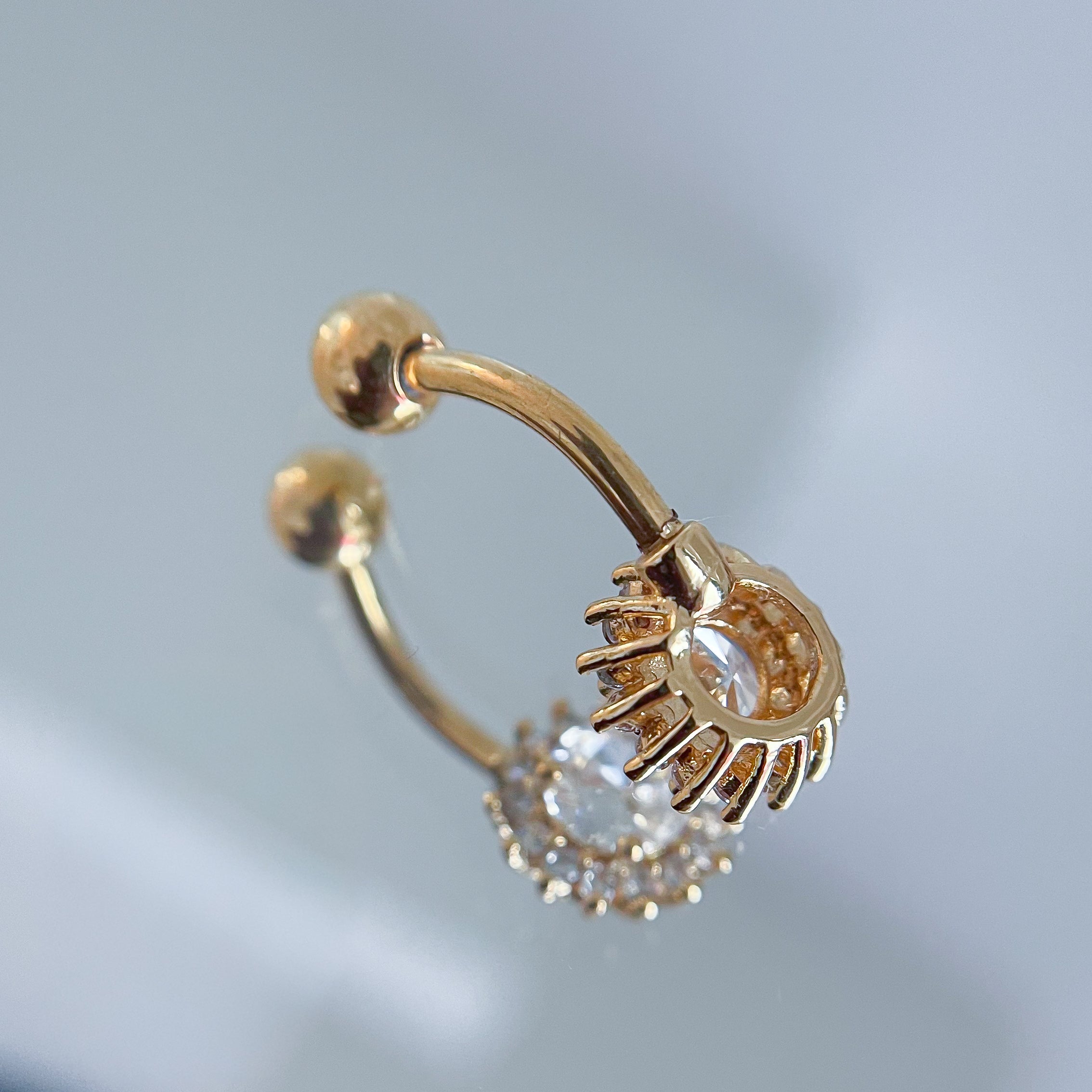 Nabas pīrsings "Kristāla ziediņš"