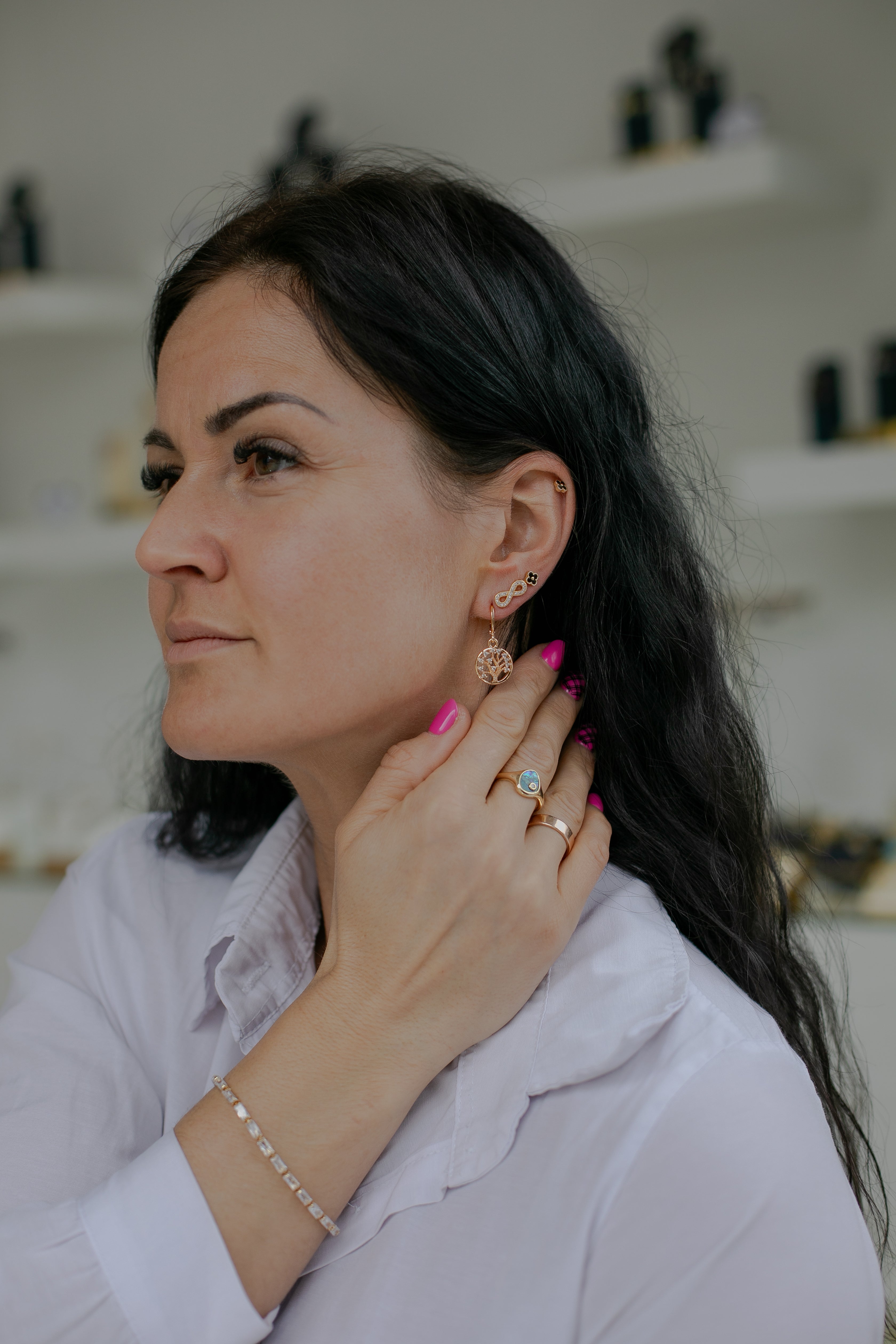 Auskari "Mirdzošais dzīvības koks"