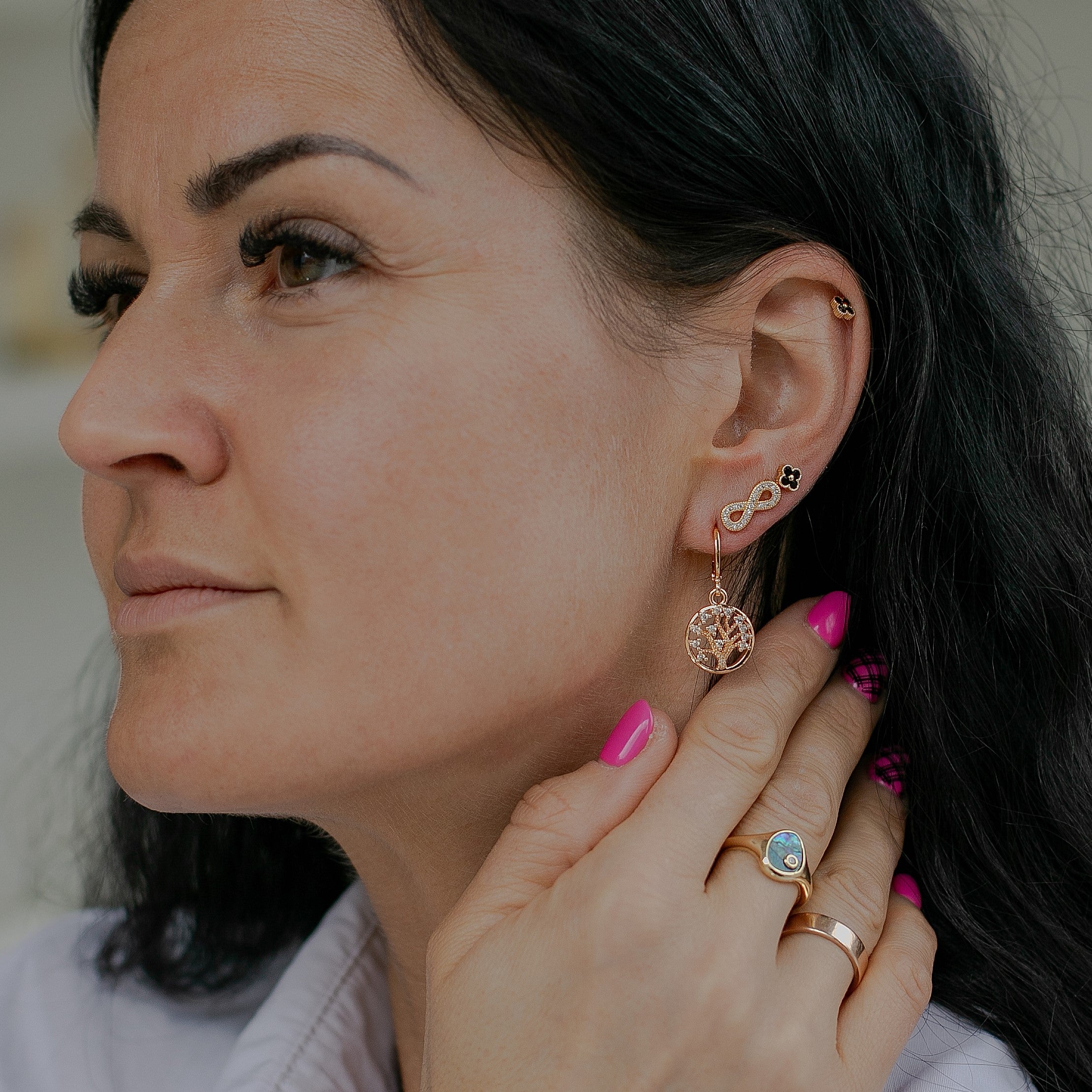 Auskari "Mirdzošais dzīvības koks"