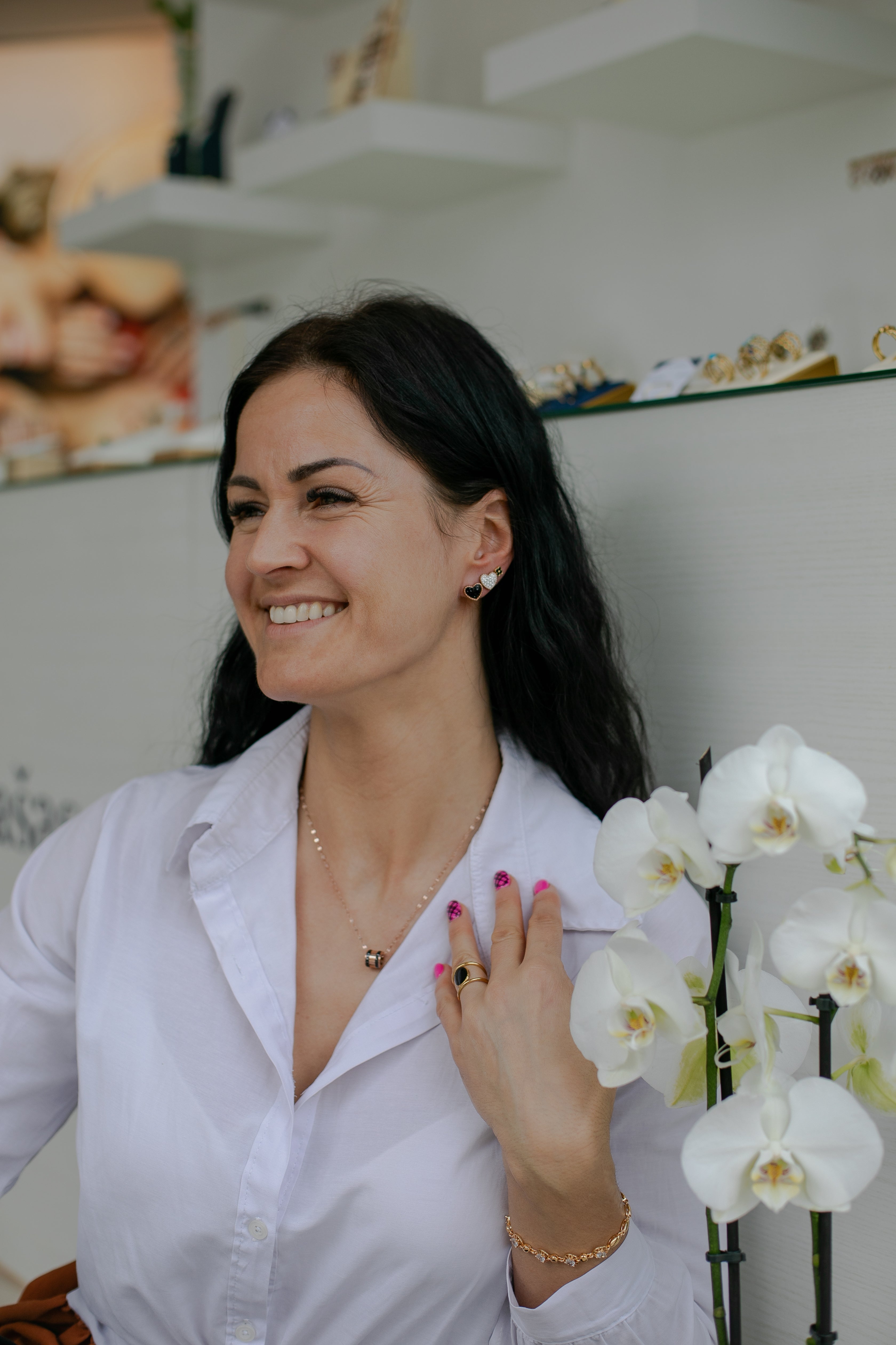 Auskari Kristālu sirdis melnas