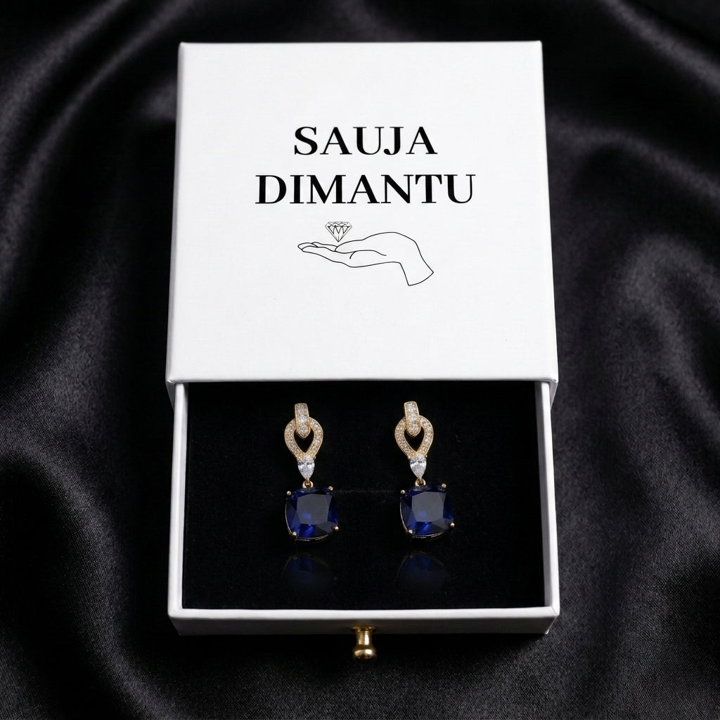 LUX auskari "Velvet Noir Halo"