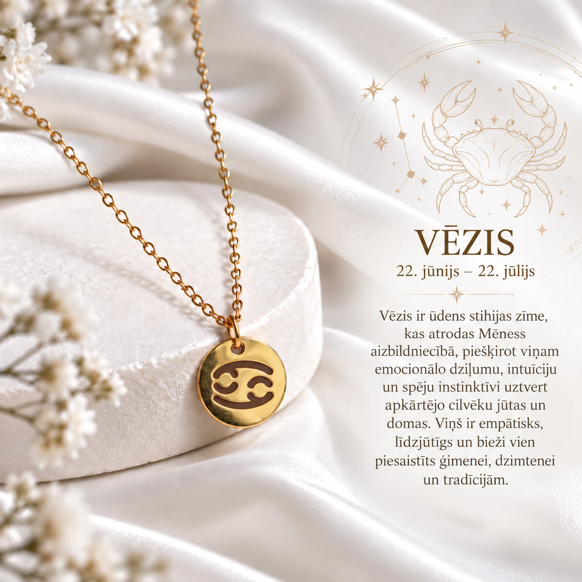 Classic zodiac sign necklace