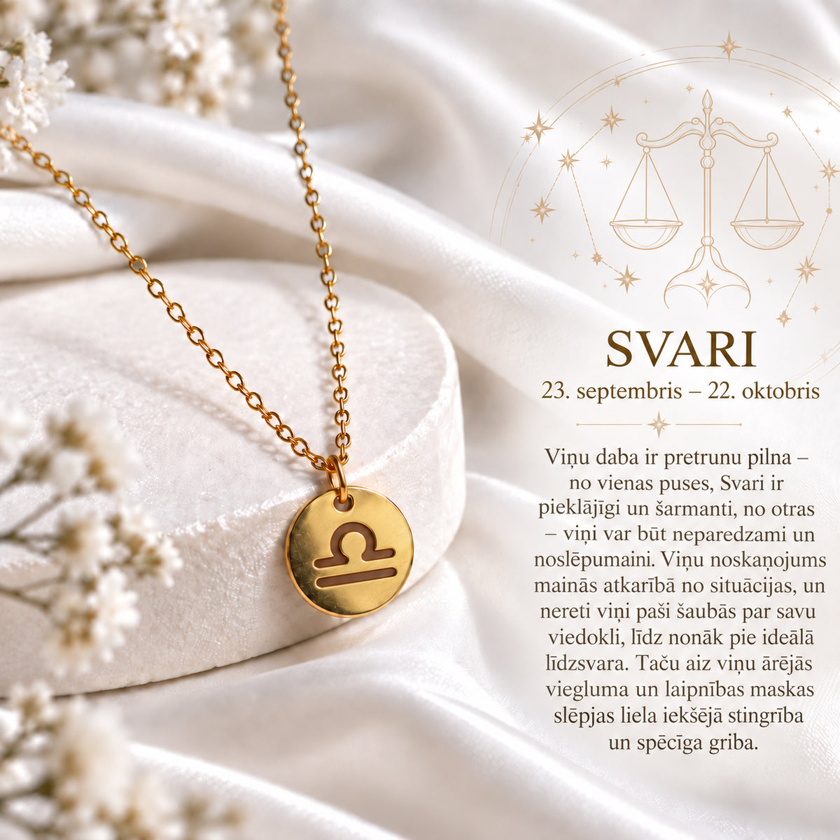 Classic zodiac sign necklace