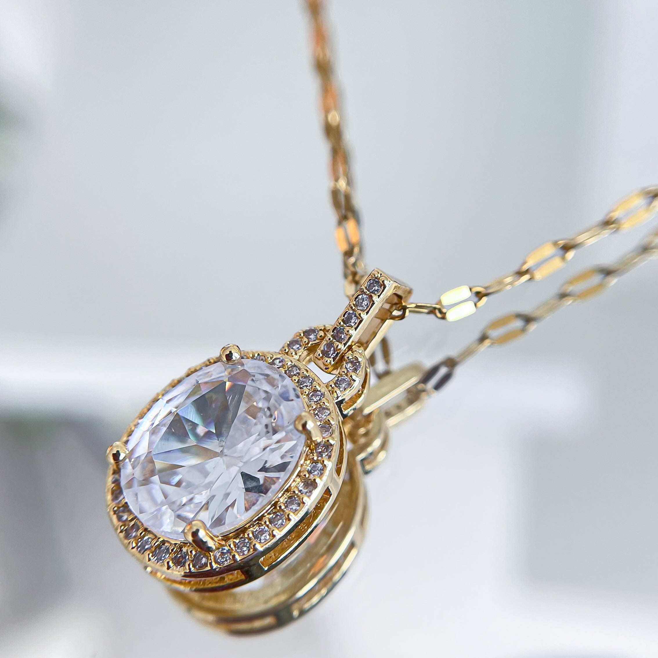 Necklace "Big crystal white" MEGA SALE