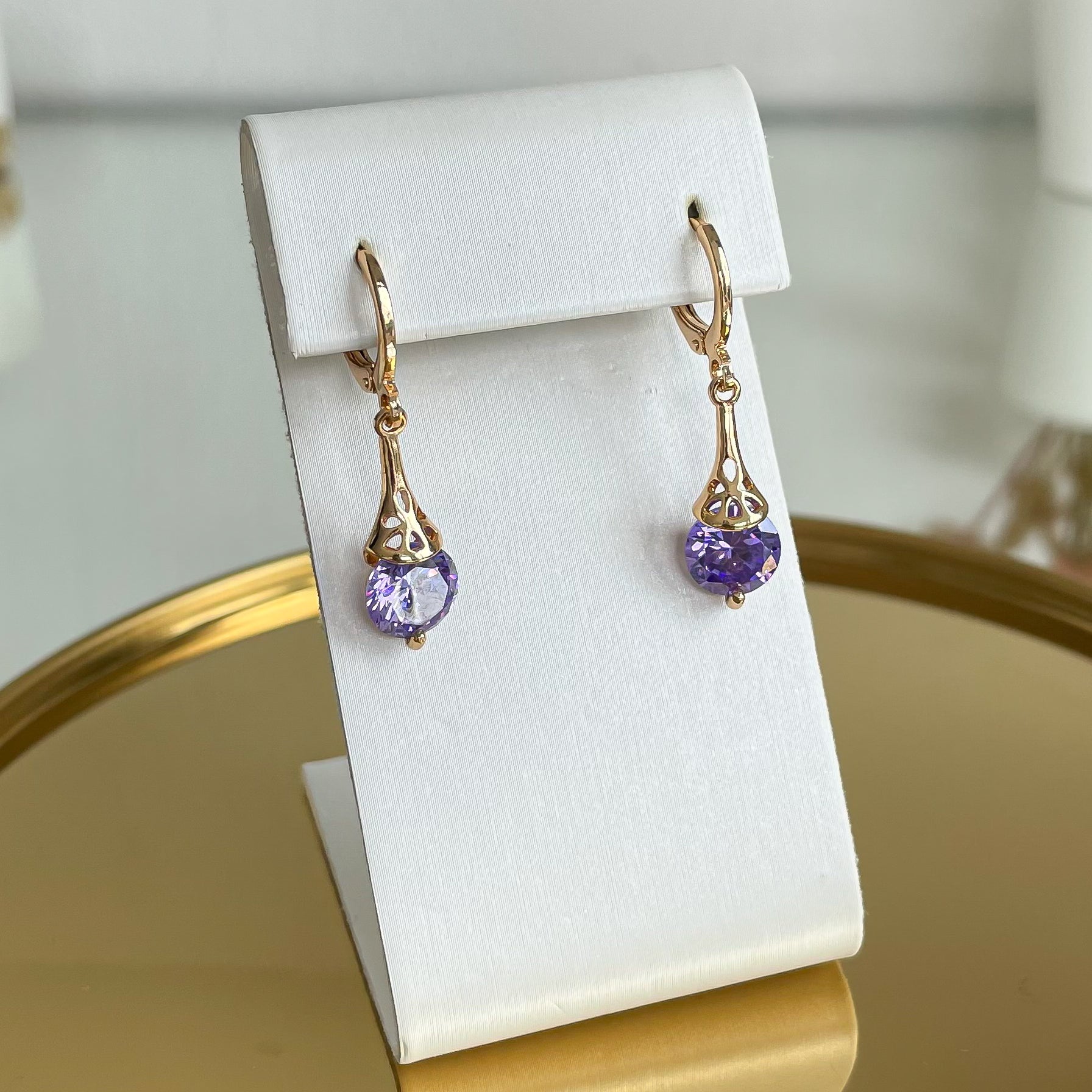 Auskari "Violetais kristāliņš"