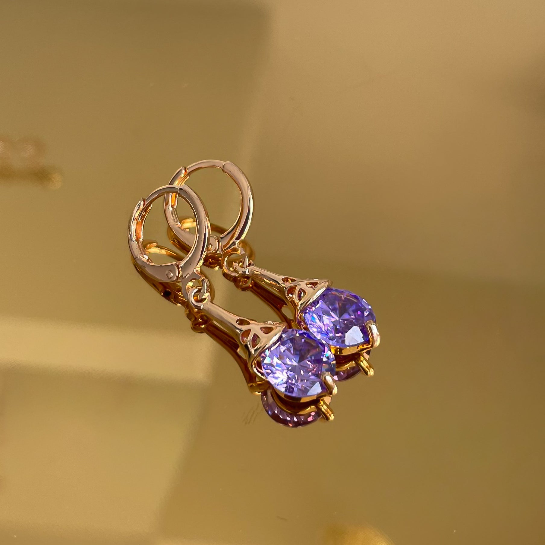 Auskari "Violetais kristāliņš"