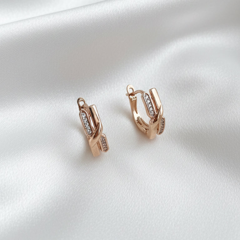 Earrings "Small braid"