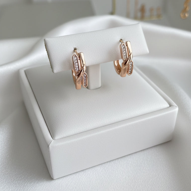 Earrings "Small braid"