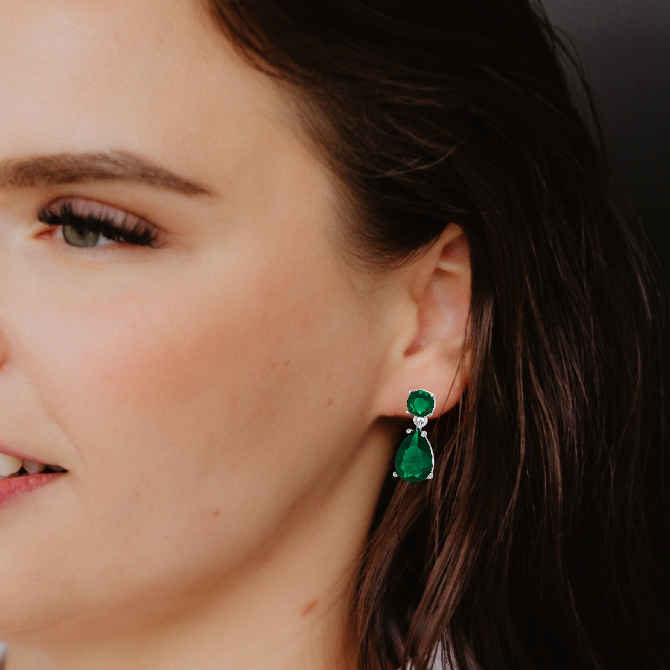 Auskari "Smaragdzaļā lāsīte"