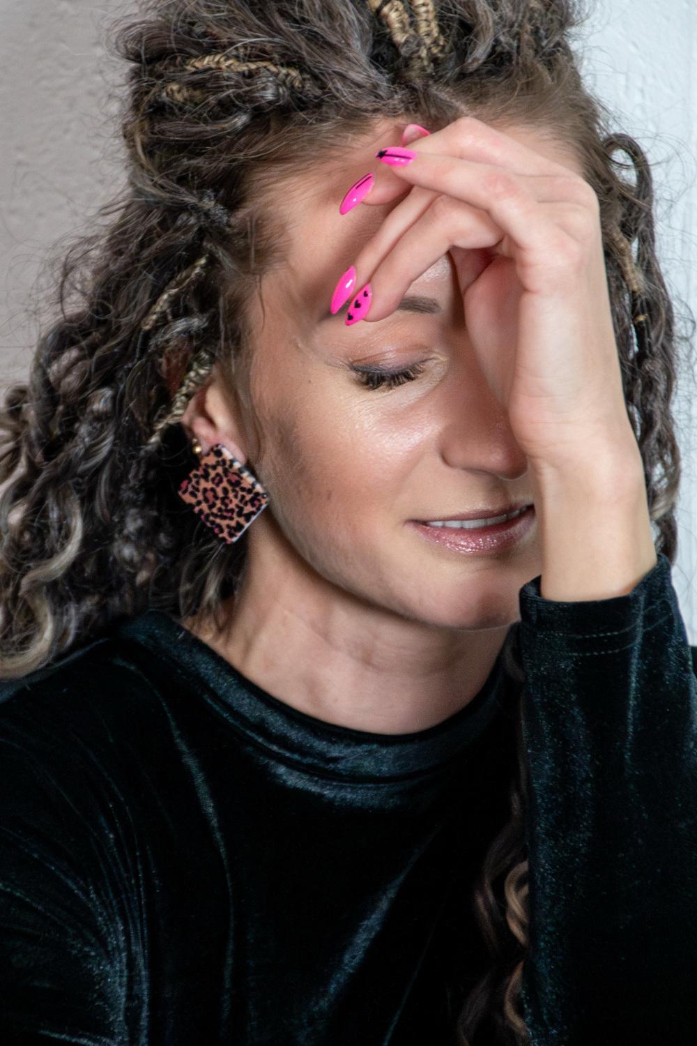 Auskari "Square Leopard"