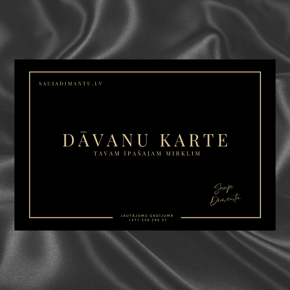 Dāvanu karte, vislabākā dāvana sievai, dāvana mīļajai, apzeltītas rotas, apzeltīti auskari, apzeltīta rokassprādze, apzeltīta ķēdīte. Dāvana dzimšanas dienā, dā…