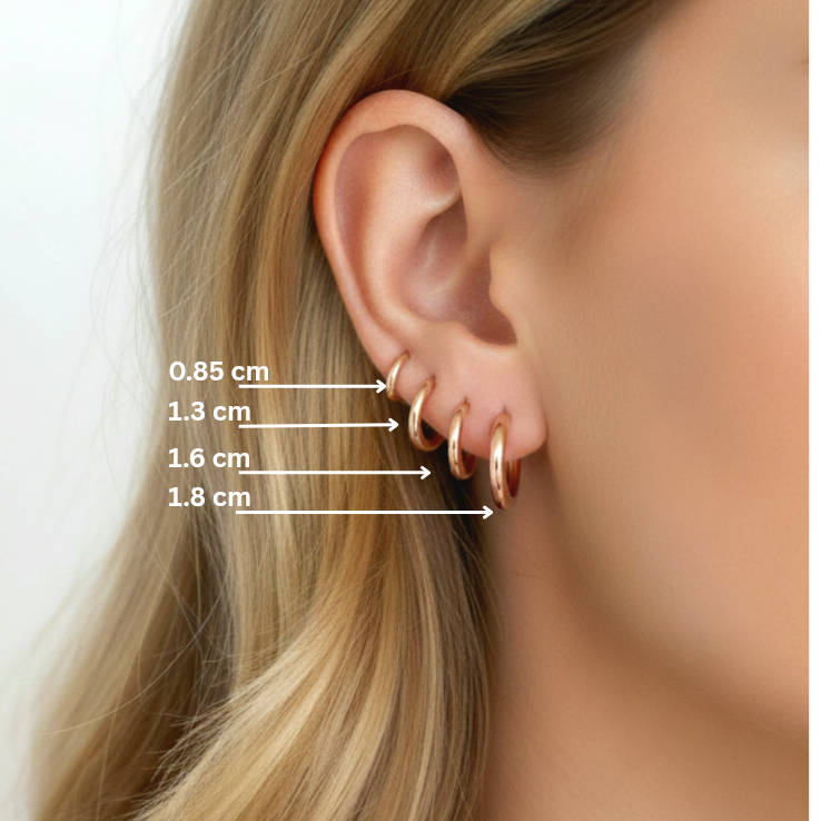 Auskari "Riņķīši"- dažādi izmēri