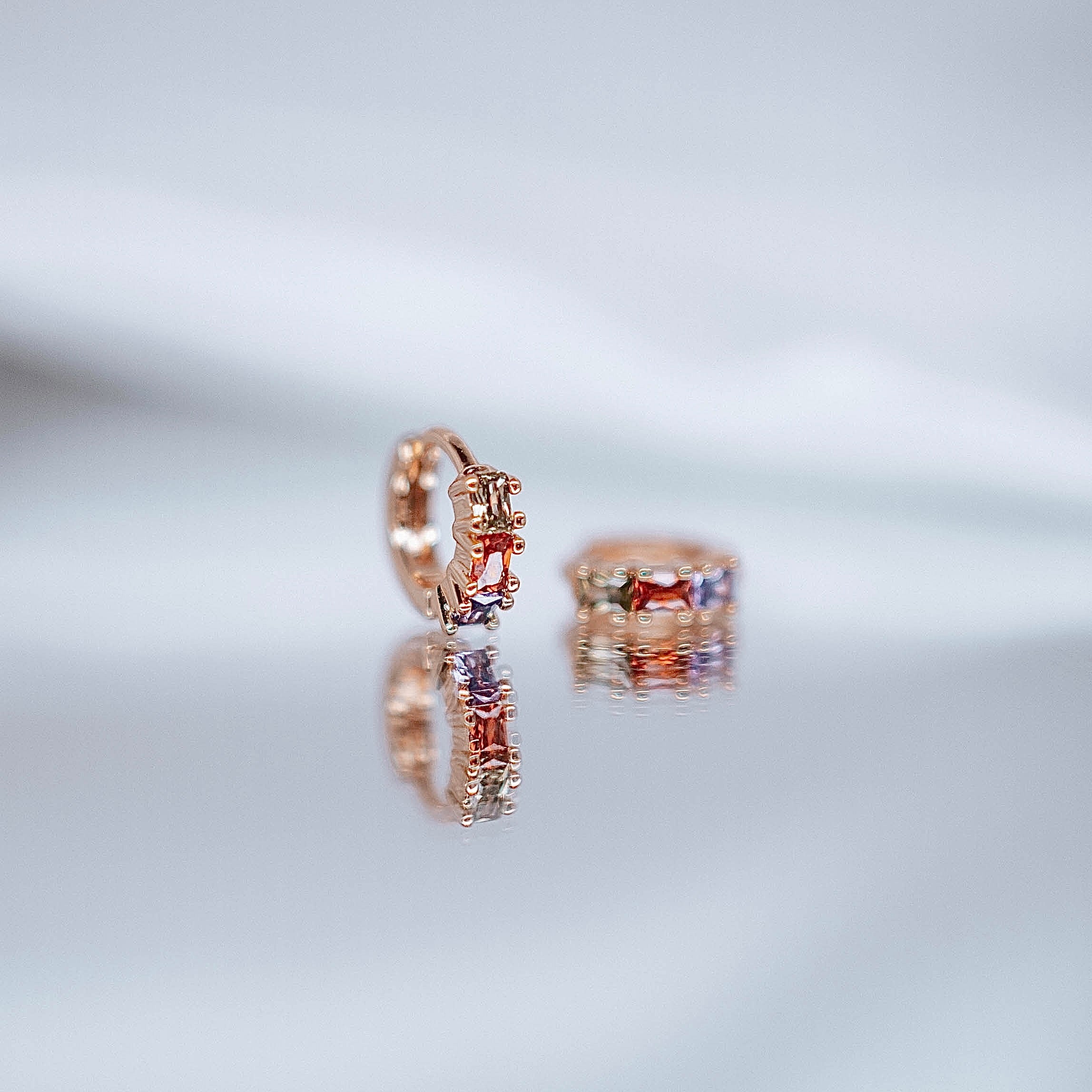 Auskari "Mazie krāsainie riņķīši"