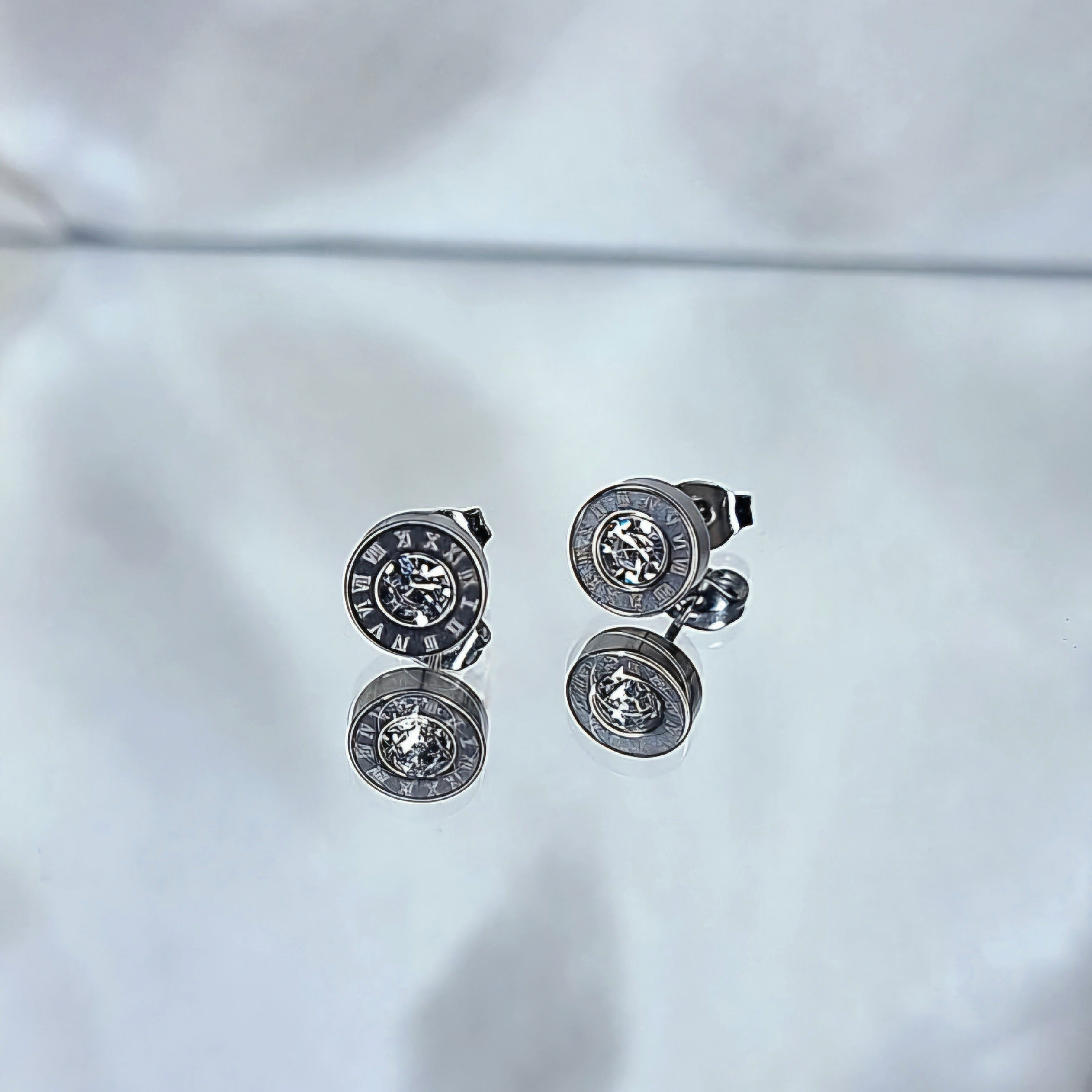 Earrings "White crystal elegance"