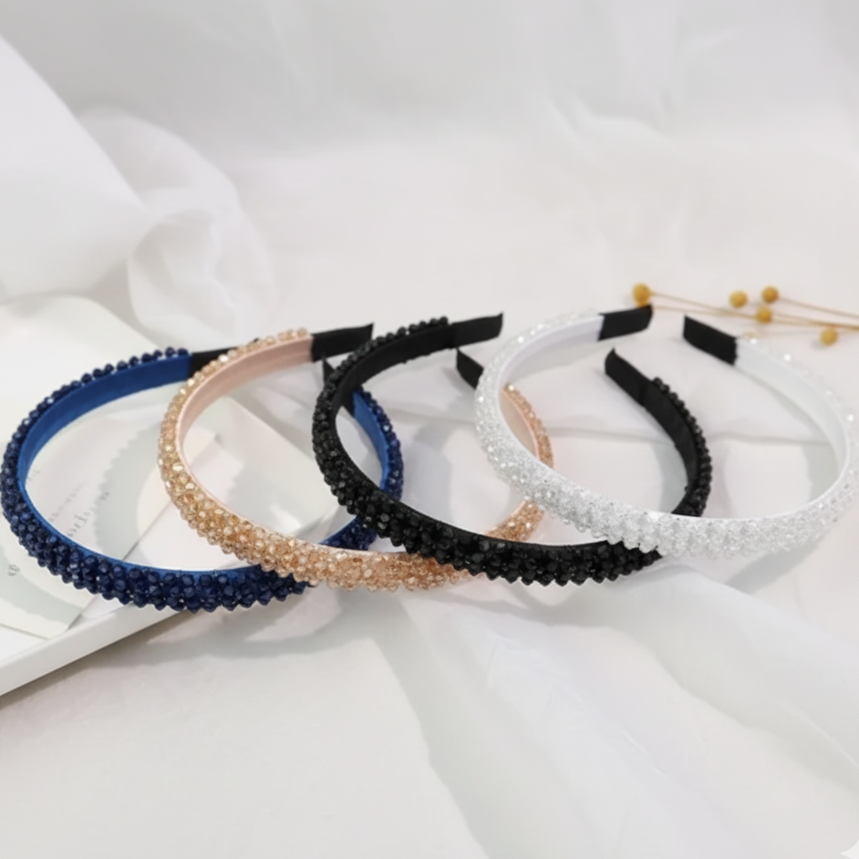 Matu stīpiņa "Elegantais kristāls" tumši zila