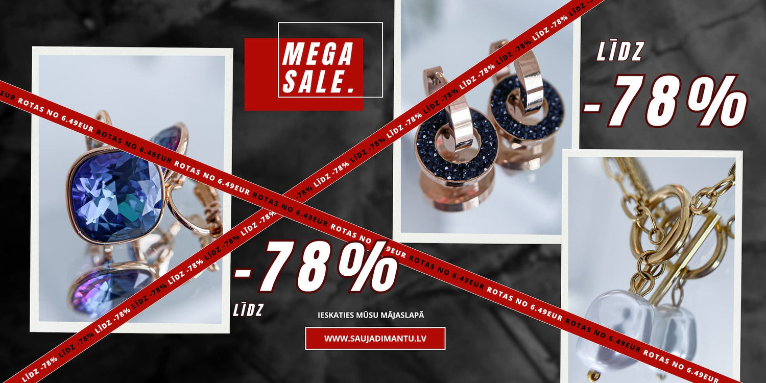 MEGA izpārdošana rotām - atlaides līdz pat 78%!
