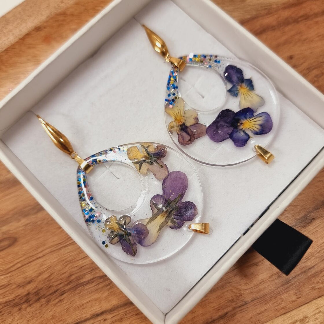 Handmade crystal earrings