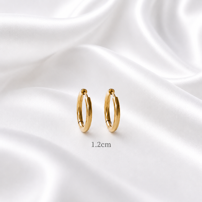 Auskari 7 size Smooth Gold