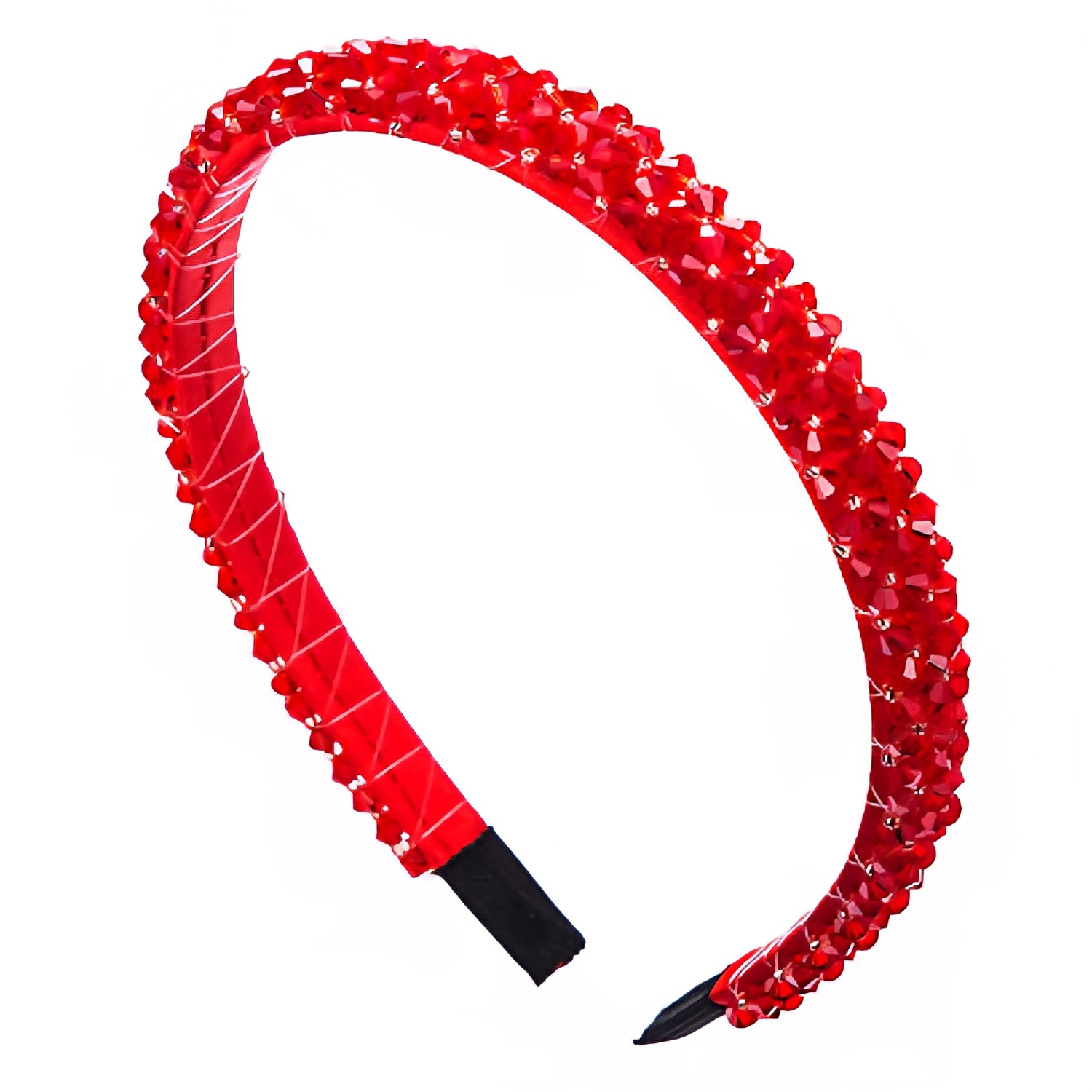 Matu stīpiņa "Elegantais kristāls" sarkana
