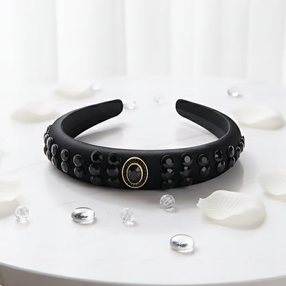 Matu stīpiņa &quot;Kristālu lietus&quot; melna