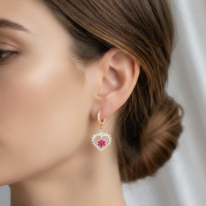 Auskari &quot;Pink heart&quot;